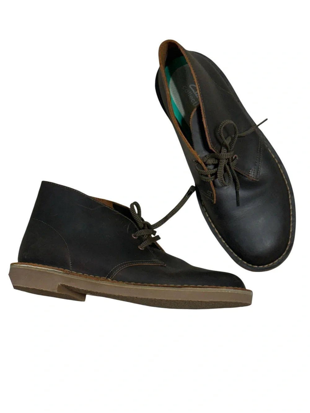 Clarks Bushacre 3 Chukka Boots Dark Brown Leather Men’s Size 10 New Condition